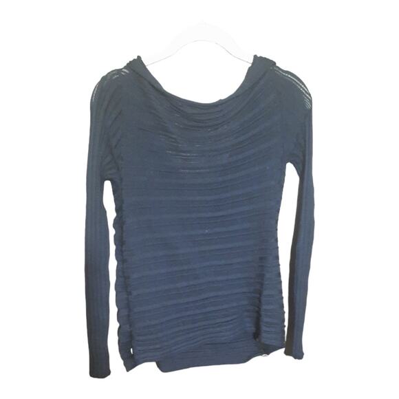 Ioanna Kourbela Womens Black Side Button 100% Greek Cotton Sweater Size S - Picture 3 of 8